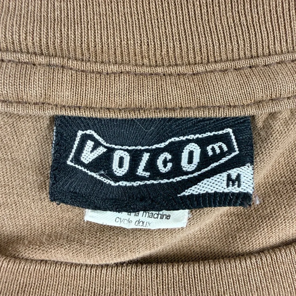 Vintage Volcom Stone T-Shirt‎ Brown Y2K Skateboarding Graphic Tee Men's Medium